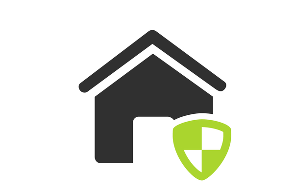 Home Insurance Icon with shield in front of house