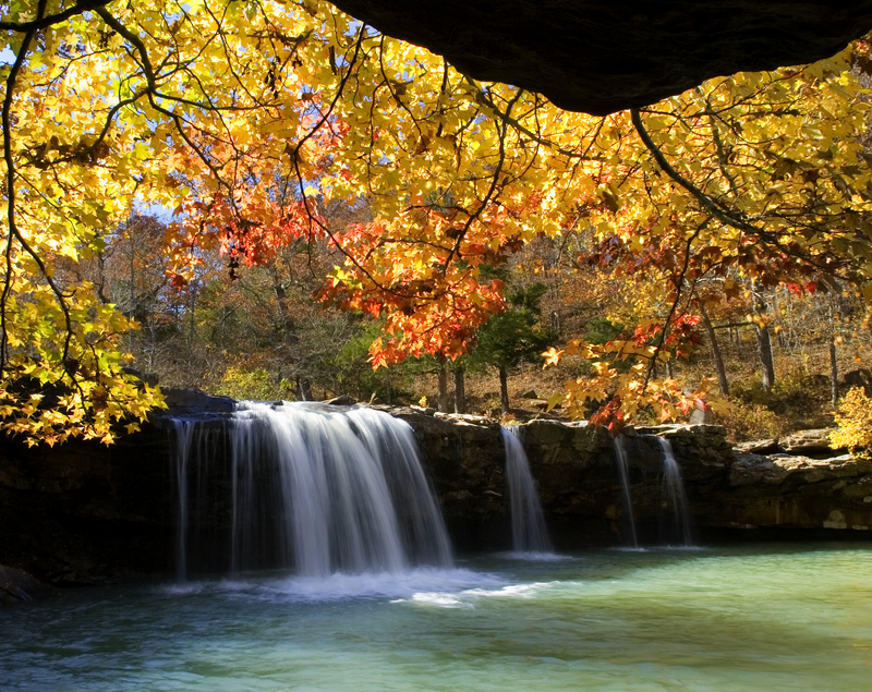 Photo of a waterfall in Arkansas